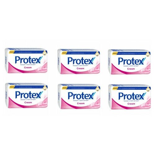 антибактериальное туалетное мыло protex cream 150 гр х 2 шт PROTEX Туалетное антибактериально мыло CREAM 150г, 6 штук