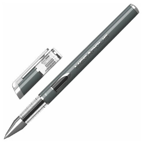 Ручка гелевая ERICH KRAUSE "Megapolis Gel", черная, корпус с печатью, узел 0.5 мм, линия письма 0.4 мм, 93