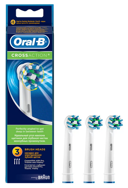 Насадки для электрической зубной щетки Oral-B Cross Action, 3 шт.