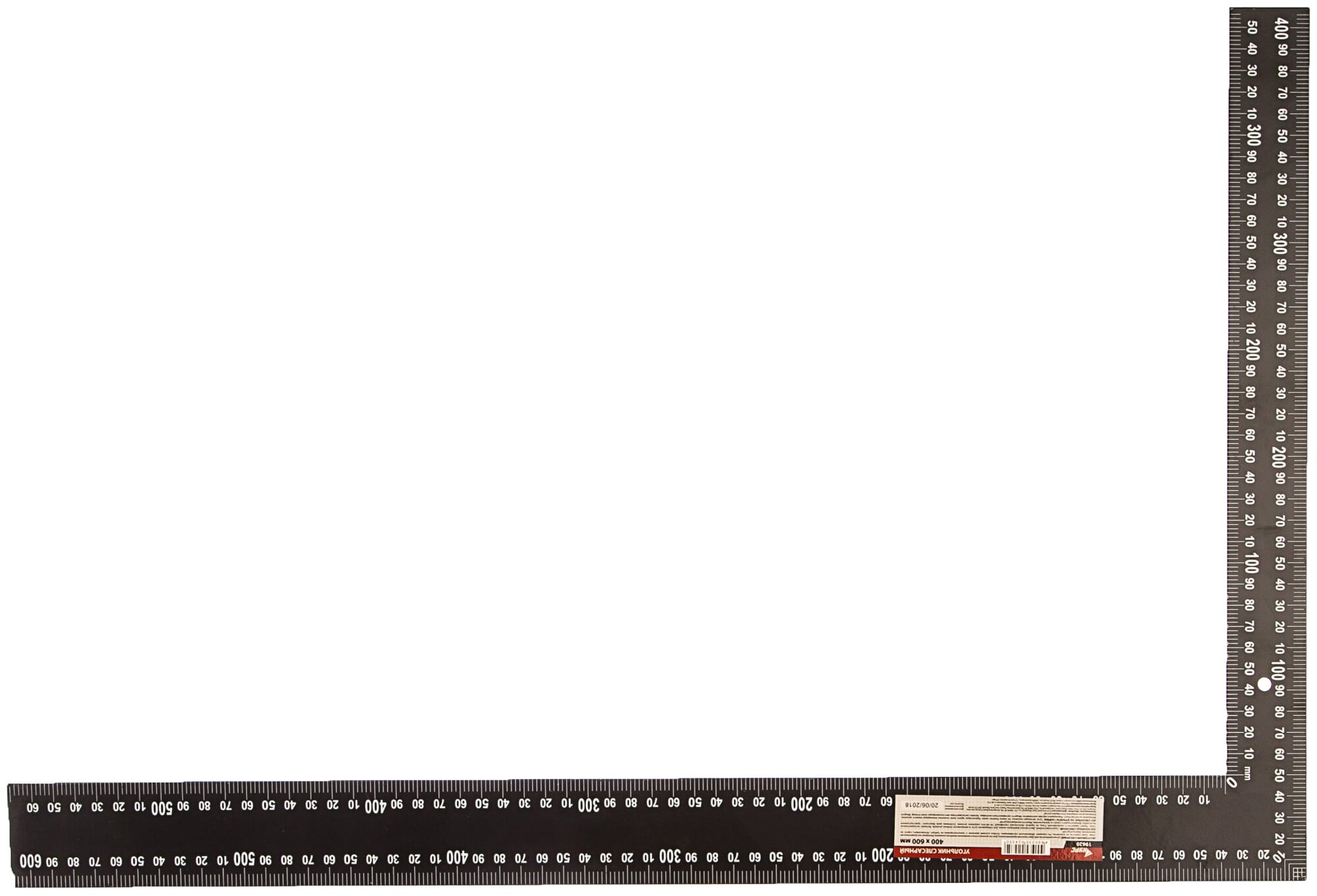 19620 Угольник столярный 400х600 мм (цельно-металлический) Курс - фото №1