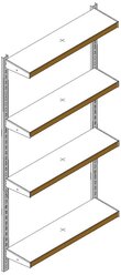 Стеллаж торговый металлический настенный для магазина