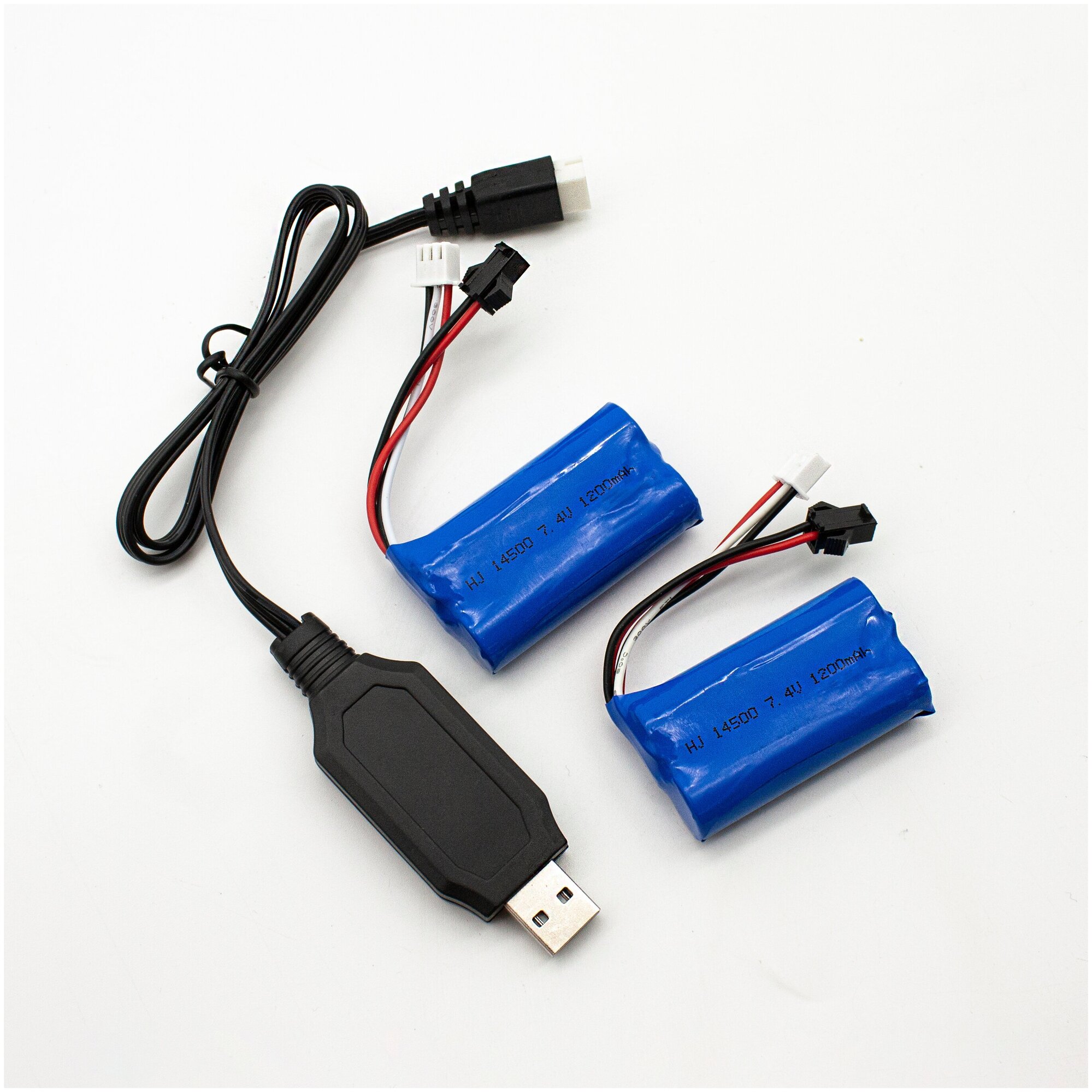 Аккумуляторы 7,4 V 1200 mAh 2 шт + USB зу