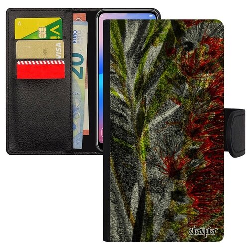 фото Качественный чехол-книжка на смартфон // xiaomi mi 8 // "экзотик" дизайн бутон, utaupia, цветной