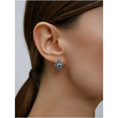 Серьги ALEXANDRE VASSILIEV, серебро, 925 проба, шпинель