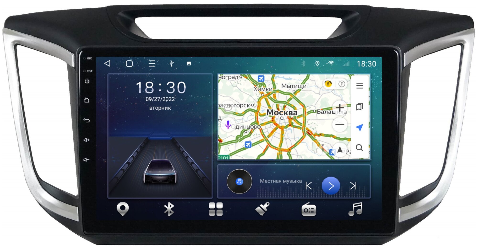 Магнитола CRS-300 Хендай Крета Hyundai Creta - Android 11 - Процессор 8 ядерный - Carplay - DSP 36 полос - 4G(Sim)