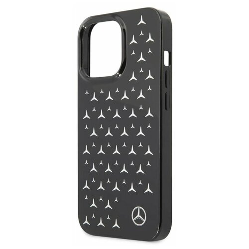 Mercedes для iPhone 13 Pro чехол PC/TPU Silver Stars Hard Black