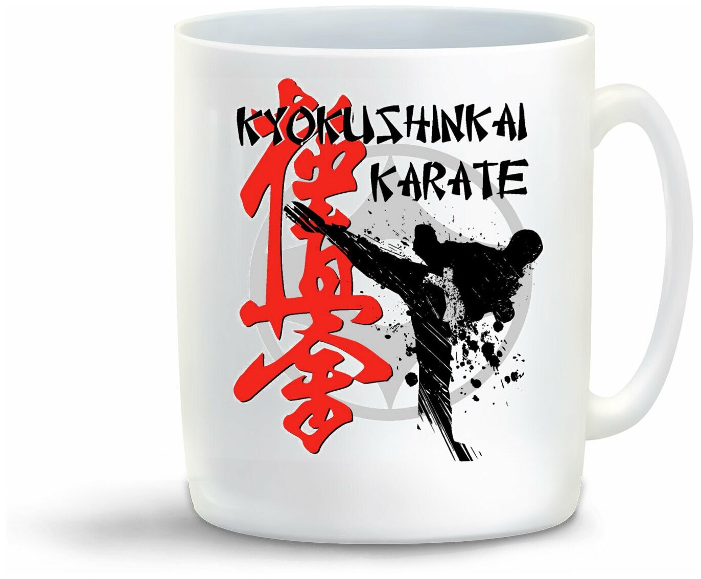 Кружка белая CoolPodarok "Kyokushinkai karate (киокушинкай каратэ)"