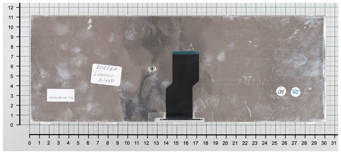 Клавиатура для ноутбука Lenovo IdeaPad B450 черная без рамки плоский Enter 920₽