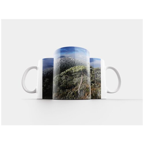 фото Кружка "зимний пейзаж, зима, атмосфера" 320 мл lotsprints