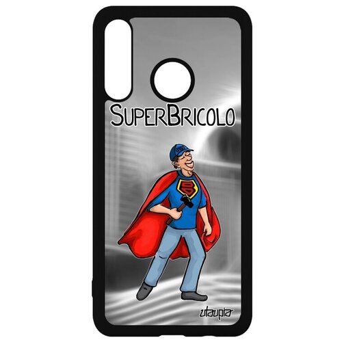 фото Противоударный чехол на смартфон // huawei p30 lite // "супермастер" веселый мастер, utaupia, серый