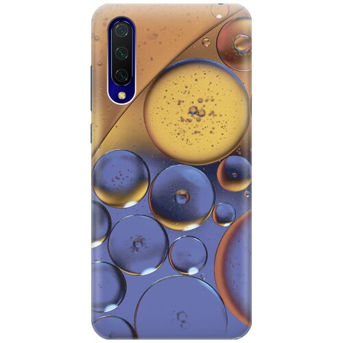 фото Силиконовый чехол на xiaomi mi 9 lite / cc9 / сяоми ми 9 лайт / ми сс9 с принтом "сине-желтые пузырьки" gosso