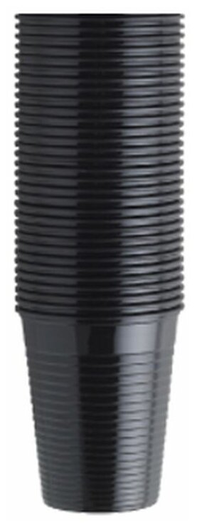 Стаканчики пластиковые MONOART черные 200 мл. 100 шт/упак.