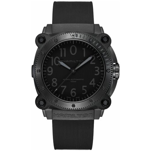Наручные часы Hamilton Khaki Navy, черный наручные часы hamilton часы hamilton ventura skeleton auto h24535331