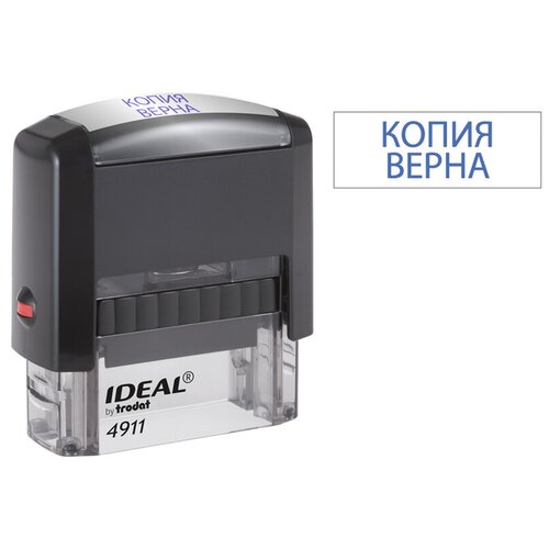 Штамп IDEAL IDEAL 4911 КОПИЯ ВЕРНА, 38х14 мм штамп trodat ideal 4911 db 3 42 копия верна подпись оттиск 38x14 мм синий