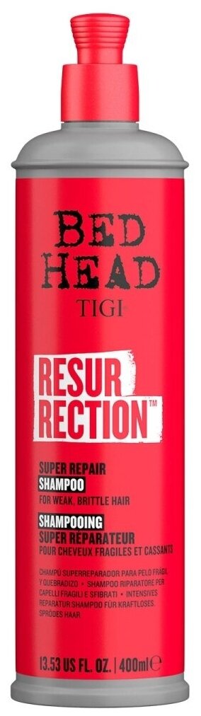 TIGI / Шампунь для сильно поврежденных волос BED HEAD RESURRECTION, 400 МЛ — фото 1