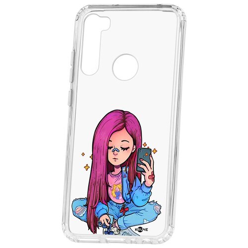 фото Чехол на xiaomi redmi note 8t kruche print pink hair кruче