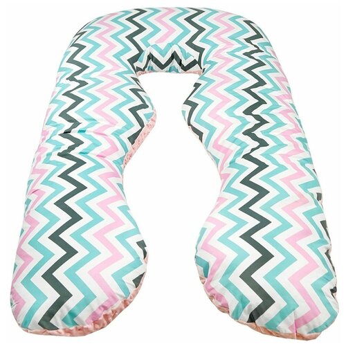 фото Подушка для беременных анатомическая amarobaby 340х72 (зигзаг розовый)