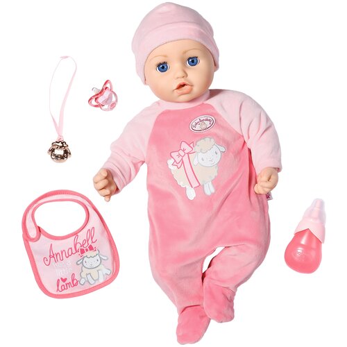 Интерактивная кукла Zapf Creation Baby Annabell, 43 см, 706-367 бордовый кукла zapf creation baby annabell маленькая софия 702970