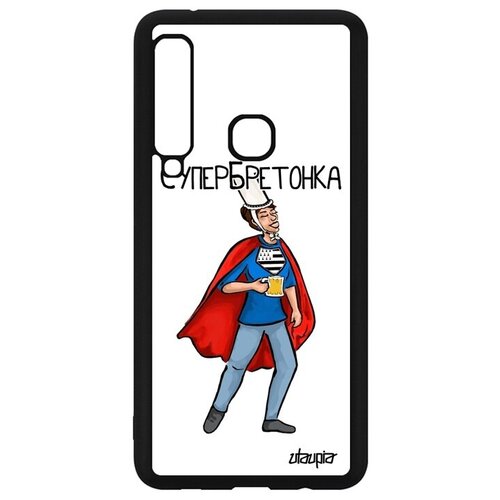 фото Ударопрочный чехол для // galaxy a9 2018 // "супербретонка" веселый комичный, utaupia, белый
