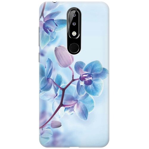 фото Gosso ультратонкий силиконовый чехол-накладка для nokia 5.1 plus / x5 (2018) с принтом "синий цветок на синем"