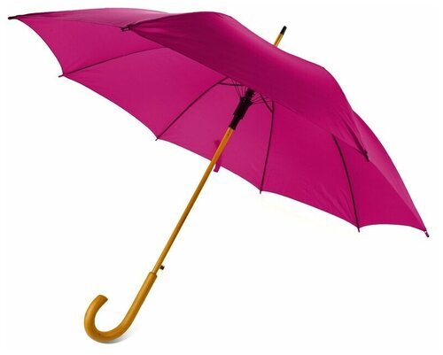 Зонт-трость Oasis, полуавтомат, купол 104 см, 8 спиц, деревянная ручка, розовый, лиловый