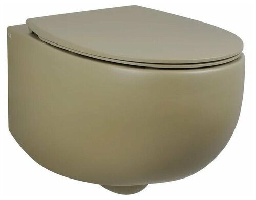 Унитаз подвесной AeT Dot 2.0 S555T0R0V6132 Сиденье WC тонкое с крышкой-микролифт, цвет горчица матовый