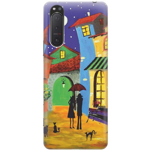 фото Re:pa накладка transparent для sony xperia 5 ii с принтом "разноцветный город"