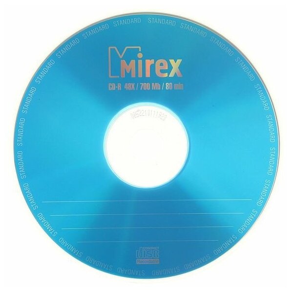 Диск CD-R Mirex Standard, 48x, 700 Мб, конверт, 1 шт