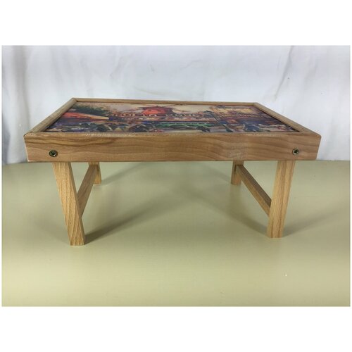 Столик из бука с раскладными ножками