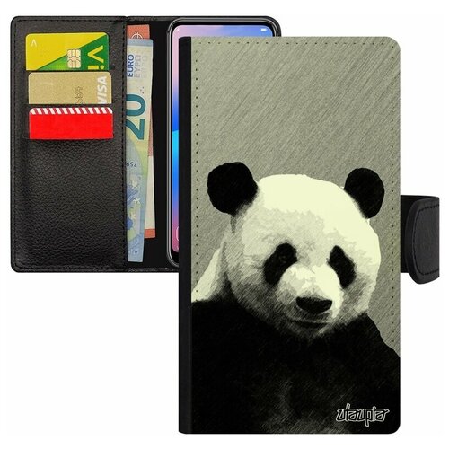 фото Чехол-книжка на мобильный iphone 8 plus, "большая панда" бамбук детеныш utaupia