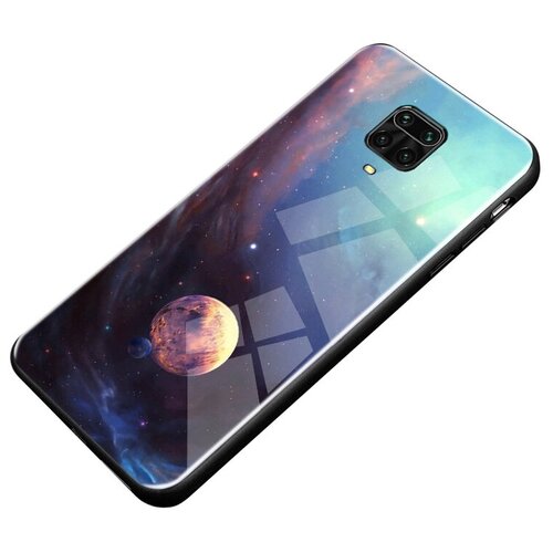 фото Ультра-тонкий силиконовый чехол-бампер mypads для xiaomi redmi note 9 с закаленным стеклом на заднюю крышку телефона «тематика космос»