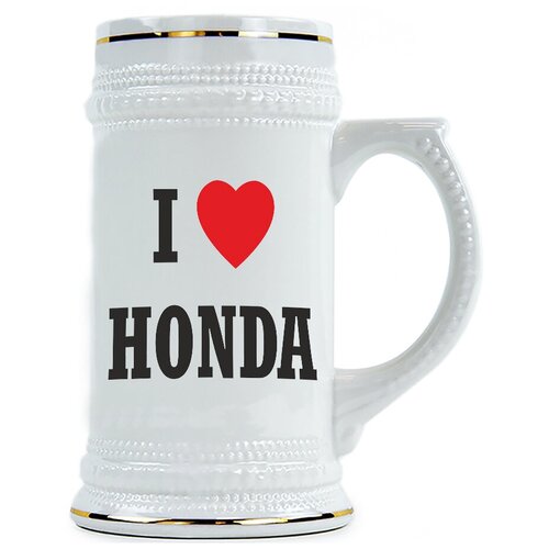 фото Пивная кружка i love honda drabs