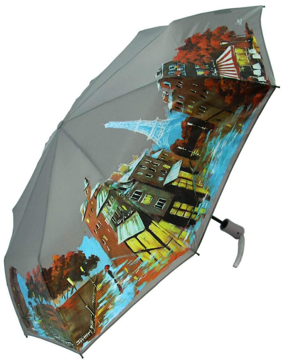 Женский складной зонт Popular umbrella 2103/кремовый