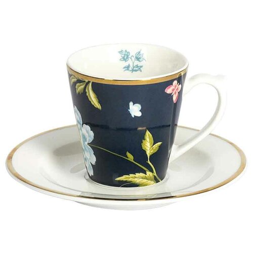 Чашка с блюдцем Laura Ashley Heritage 90мл Midnight Uni