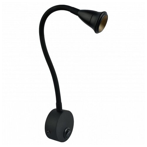 фото Бра h - 4,1см, 3w, техно, плафон - черный, арматура - черный arte lamp