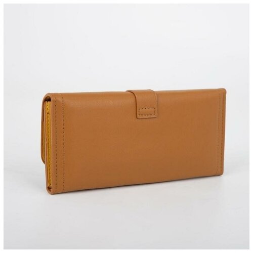 фото Кошелёк на кнопке, цвет коричневый