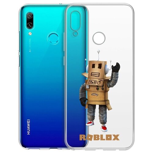 Чехол-накладка Krutoff Clear Case Roblox-Мистер Робот для Huawei P Smart (2019)/Honor 10 Lite (2019) чехол накладка krutoff soft case человек паук на крыше для huawei p smart 2019 черный