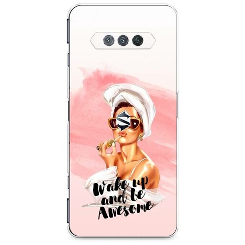 фото Силиконовый чехол "wake up and be awesome" на xiaomi black shark 4s / сяоми блэк шарк 4s case place