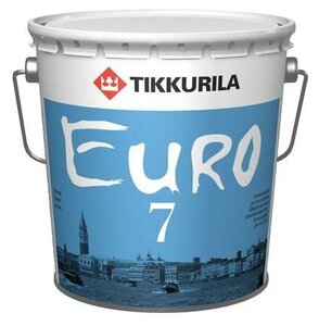 <b>Краска</b> латексная Tikkurila Euro 7 <b>для</b> детской моющаяся матовая <span>вид: латексная, материал обработки: гипсокартон, база: 1 (A/BW)</span>