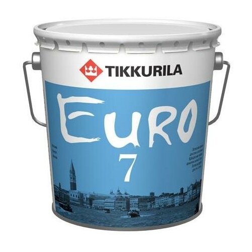 Краска акриловая Tikkurila Euro 7 матовая бесцветный 9 л краска акриловая finntella euro talo для детской моющаяся матовая meri aalto 9 л