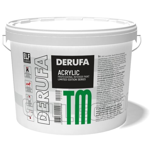 Derufa Professional Interior Paint ТМ / Деруфа Интерьер 3 (TM) - Акриловая краска для стен и потолков матовая 2,7л
