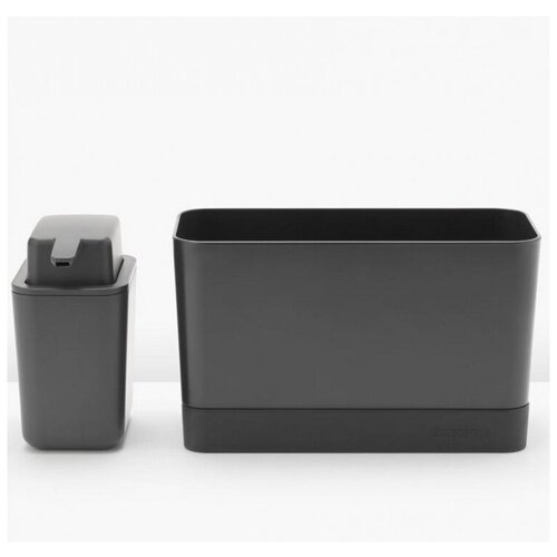 Набор аксессуаров для раковины, 2 пр, Темно-серый Brabantia