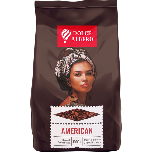 Кофе зерновой DOLCE ALBERO American 100% Arabica, 1кг