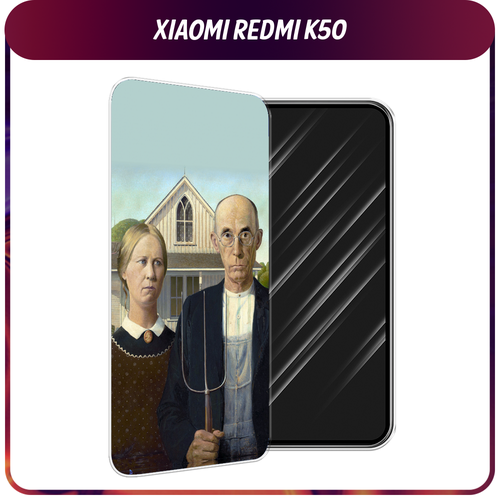 Силиконовый чехол на Xiaomi Redmi K50 / Редми K50 Американская готика силиконовый чехол на xiaomi redmi k50 редми k50 синие гранаты