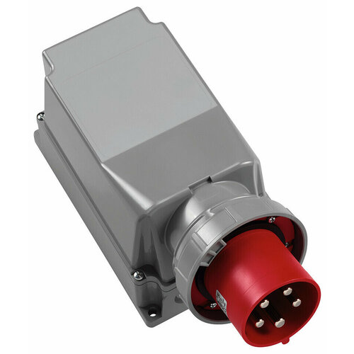 Вилка для монтажа на поверхность 4P 125А 400V, IP67, 6 ч