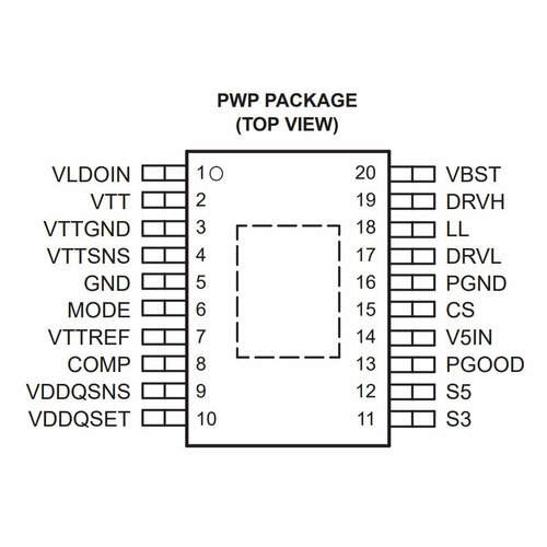 Микросхема TPS51116PWPR SO-20 микросхема tps51116pwpr so 20