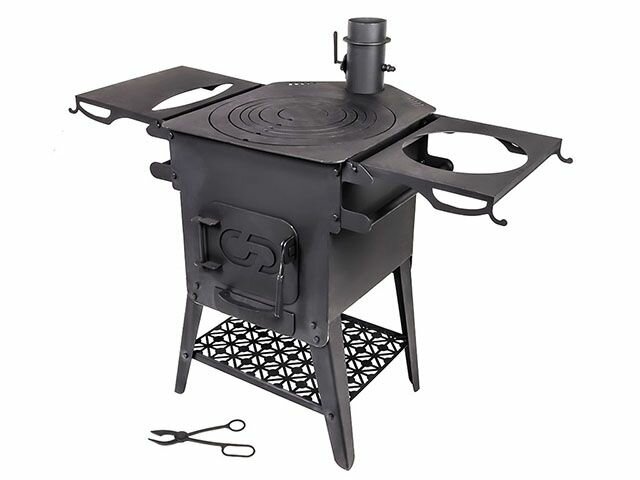 фото Печь варочно-отопительная "Бизон" Премиум, 45 см