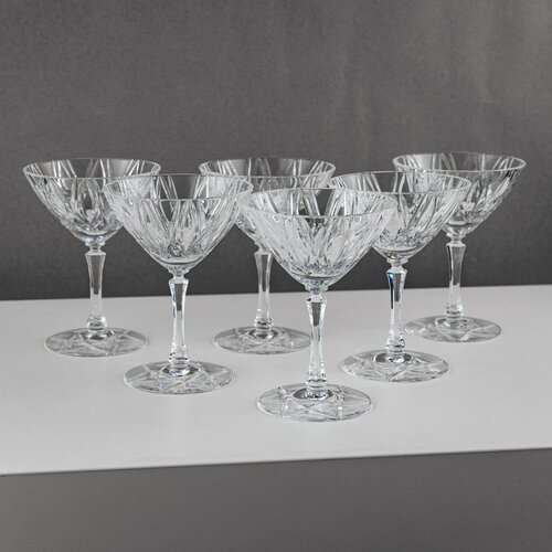 Набор из 6 хрустальных бокалов для коктейля 