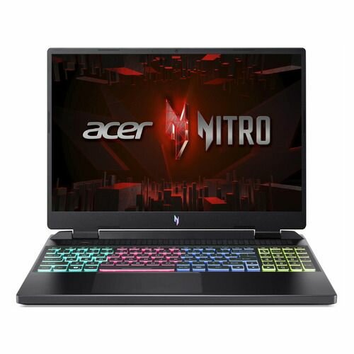 Ноутбук игровой Acer Nitro 16 AN16-41-R5H9 NH. QLKCD.002, 16", IPS, AMD Ryzen 5 7640HS 4.3ГГц, 6-ядерный, 16ГБ DDR5, 1ТБ SSD, NVIDIA GeForce RTX 4050 для ноутбуков - 6 ГБ, без операционной системы, черный