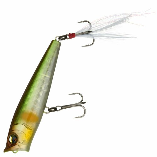 Воблер для рыбалки Duel L-Bass Popper 65 F F1212 цв. MGSA, 6 гр 65 мм, на форель, щуку, судака, поппер, поверхностный
